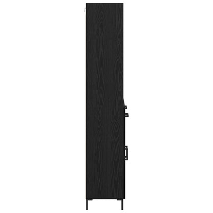 Highboard Black Oak 69.5 x 34 x 180 cm Engineered Wood