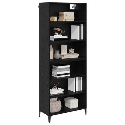 Highboard Black Oak 69.5 x 34 x 180 cm Engineered Wood