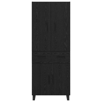 Highboard with Drawer 2 pcs Black Oak 69.5 x 34 x 180 cm
