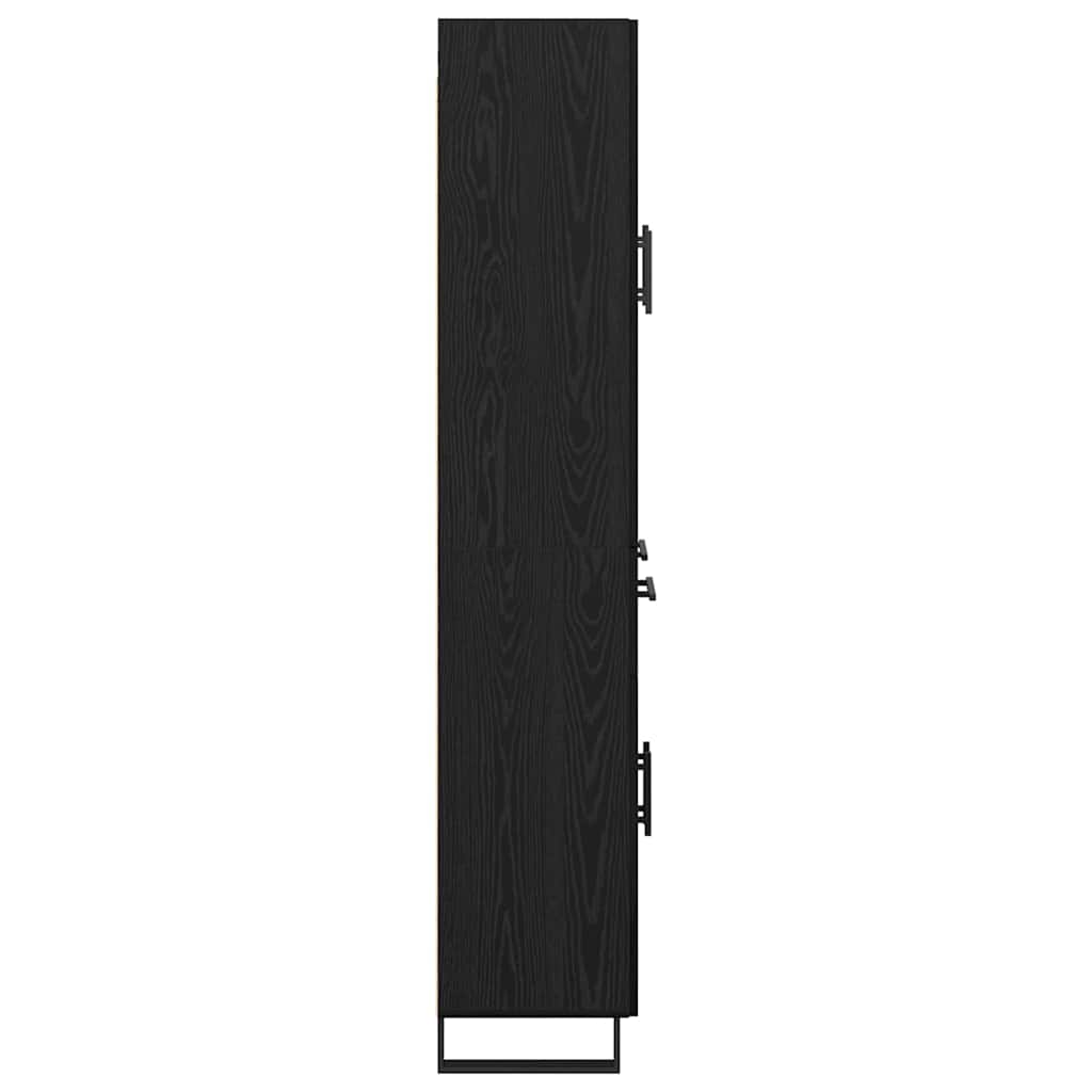Highboard with Drawer 2 pcs Black Oak 69.5 x 34 x 180 cm
