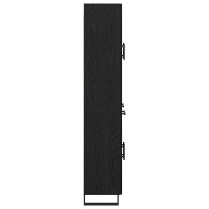 Highboard with Drawer 2 pcs Black Oak 69.5 x 34 x 180 cm