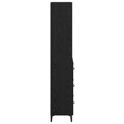 Highboard Black Oak 69.5 x 34 x 180 cm Engineered Wood