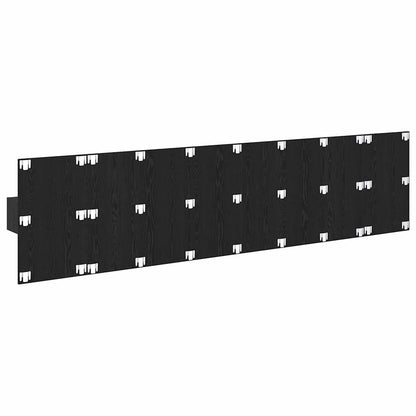Headboard with Cabinet 3 pcs Black Oak Engineered Wood