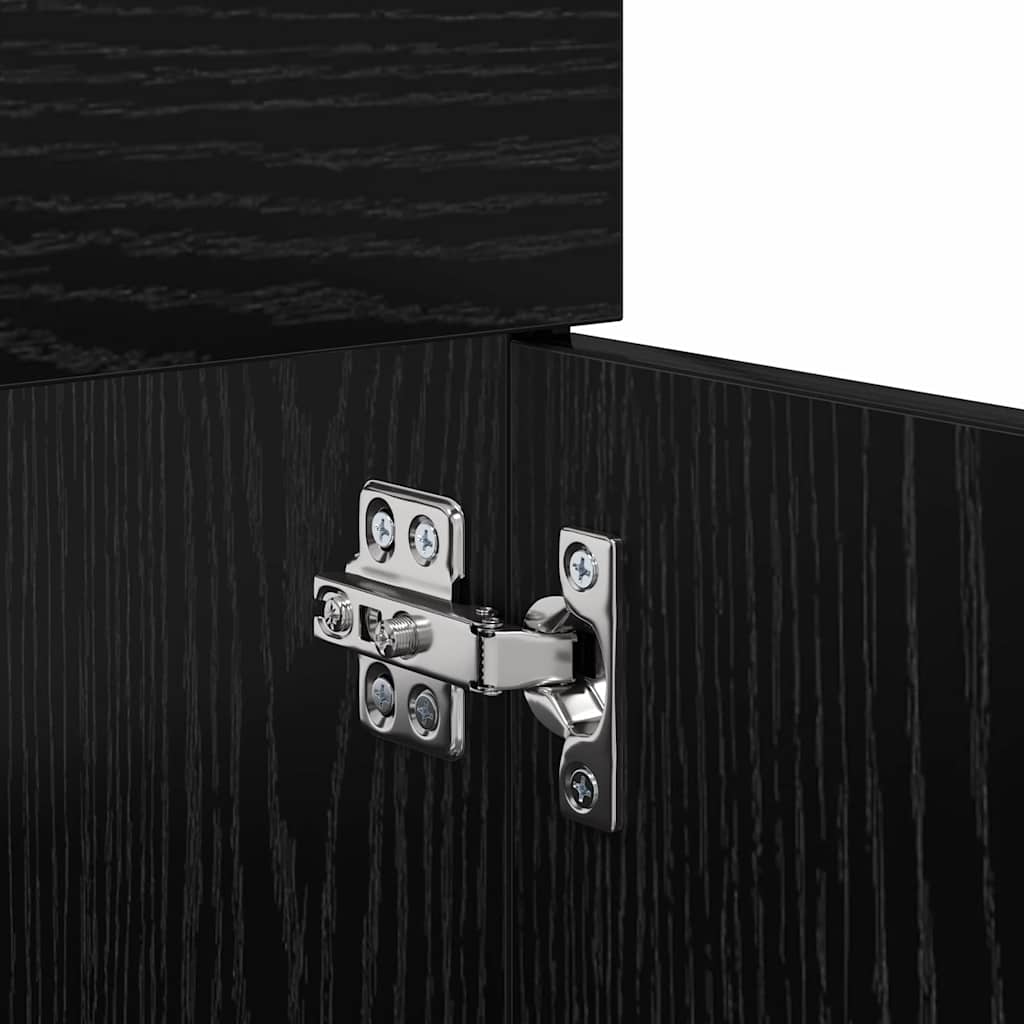 Bathroom Cabinet Black Oak 100 x 38.5 x 46 cm Engineered Wood