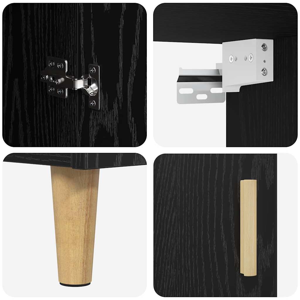 Highboard Black Oak 69.5 x 34 x 180 cm