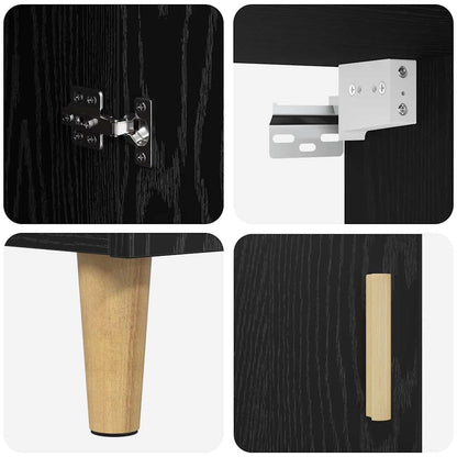 Highboard Black Oak 69.5 x 34 x 180 cm