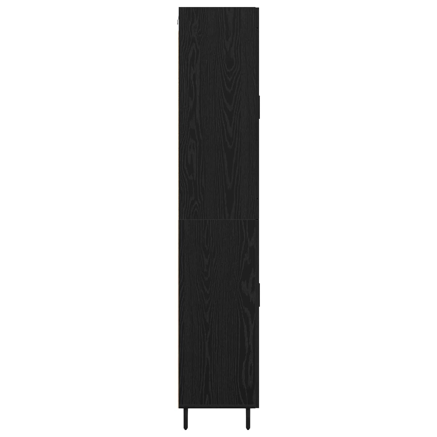 Highboard with Drawer 2 pcs Black Oak Engineered Wood