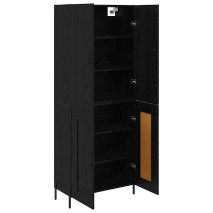 Highboard Black Oak 69.5 x 34 x 180 cm Engineered Wood