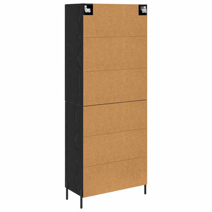 Highboard Black Oak 69.5 x 34 x 180 cm Engineered Wood
