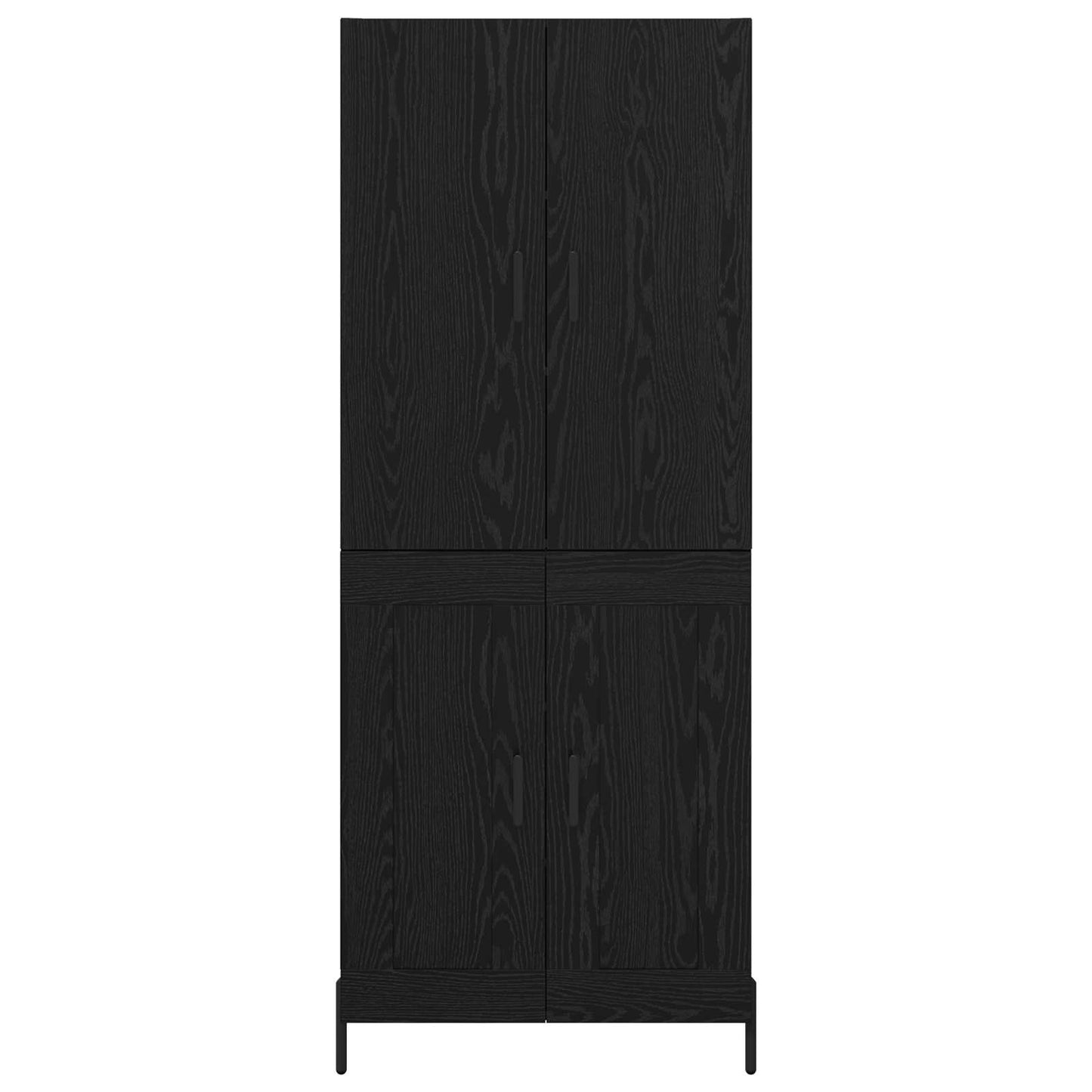Highboard Black Oak 69.5 x 34 x 180 cm Engineered Wood
