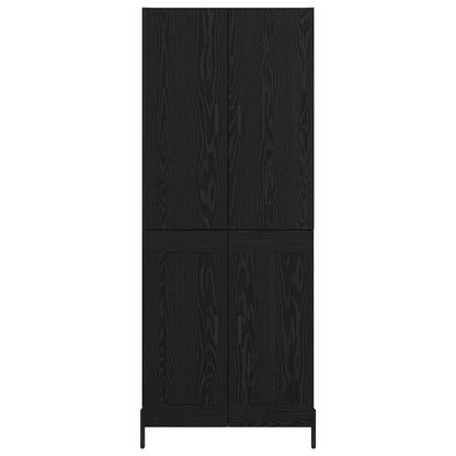 Highboard Black Oak 69.5 x 34 x 180 cm Engineered Wood