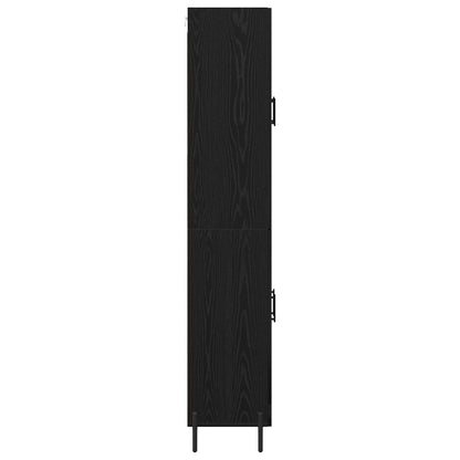 Highboard Black Oak 69.5 x 34 x 180 cm Engineered Wood
