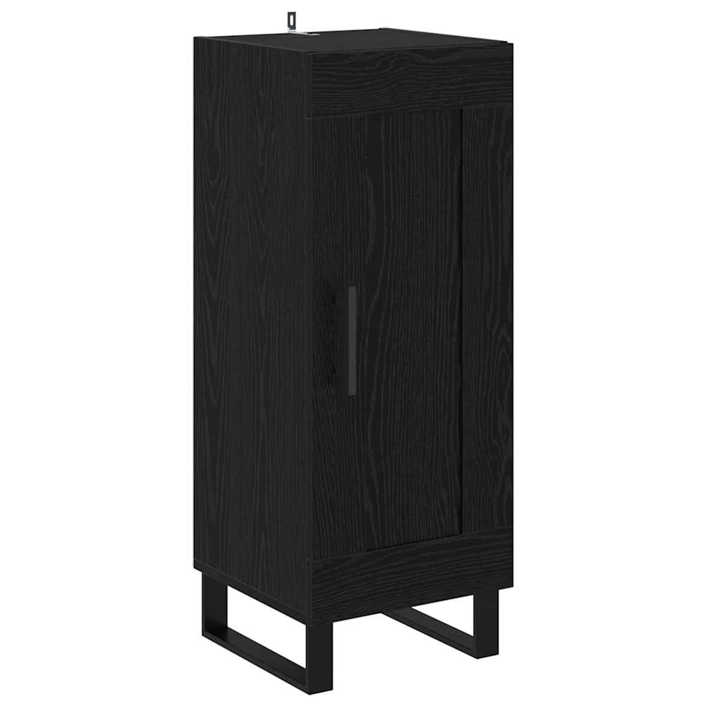 Highboard Black Oak 34.5 x 34 x 180 cm Engineered Wood