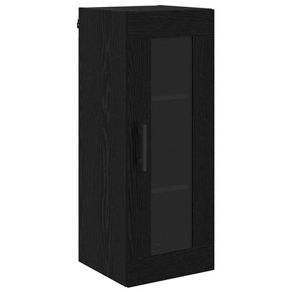 Highboard Black Oak 34.5 x 34 x 180 cm Engineered Wood
