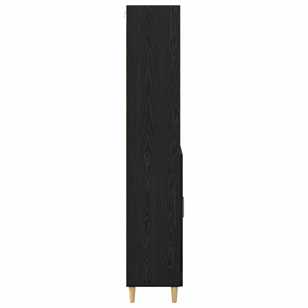 Highboard Black Oak 69.5 x 32.5 x 180 cm Engineered Wood