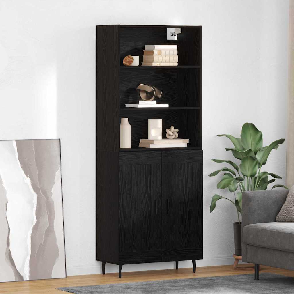 Highboard Black Oak 69.5 x 34 x 180 cm