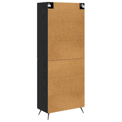 Highboard Black Oak 69.5 x 34 x 180 cm Engineered Wood