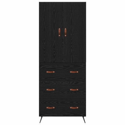 Highboard Black Oak 69.5 x 34 x 180 cm Engineered Wood