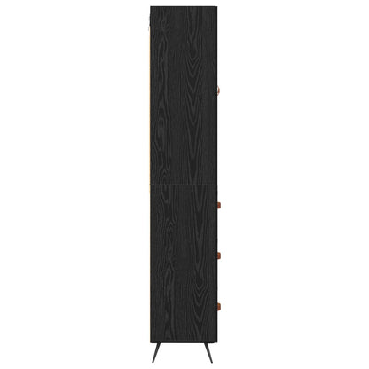 Highboard Black Oak 69.5 x 34 x 180 cm Engineered Wood