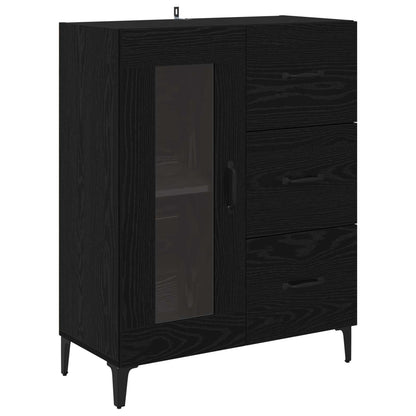 Highboard Black Oak 69.5 x 34 x 180 cm Engineered Wood