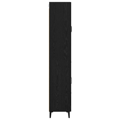 Highboard Black Oak 69.5 x 34 x 180 cm Engineered Wood