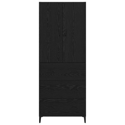 Highboard Black Oak 69.5 x 34 x 180 cm Engineered Wood