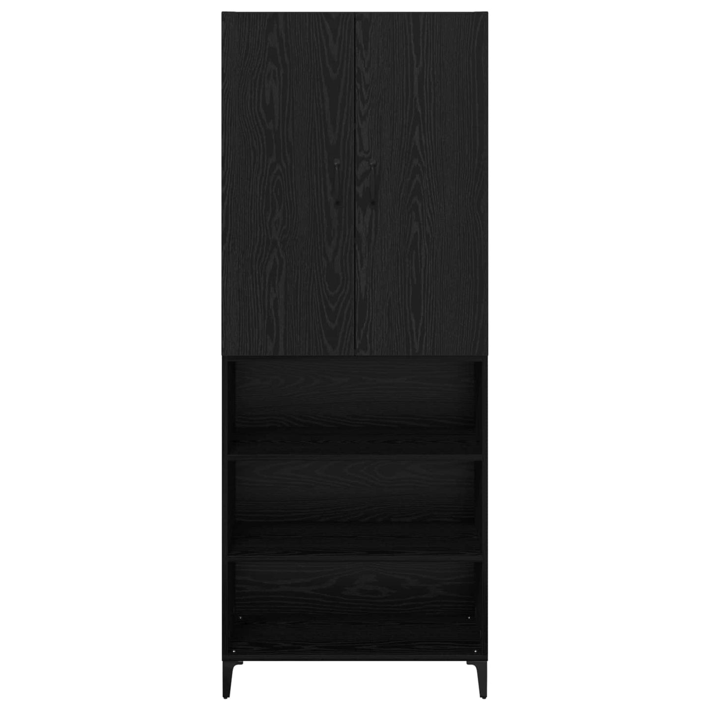 Highboard Black Oak 69.5 x 34 x 180 cm Engineered Wood
