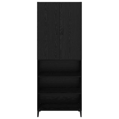 Highboard Black Oak 69.5 x 34 x 180 cm Engineered Wood