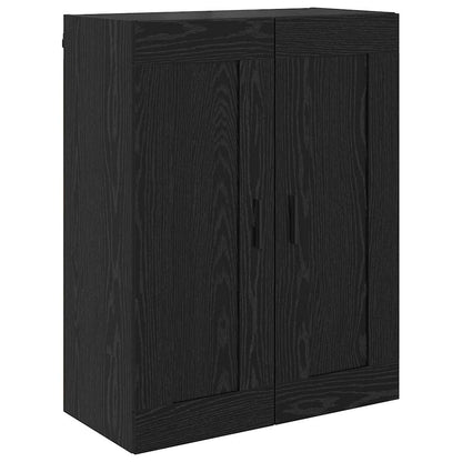 Highboard with Drawer 2 pcs Black Oak Engineered Wood