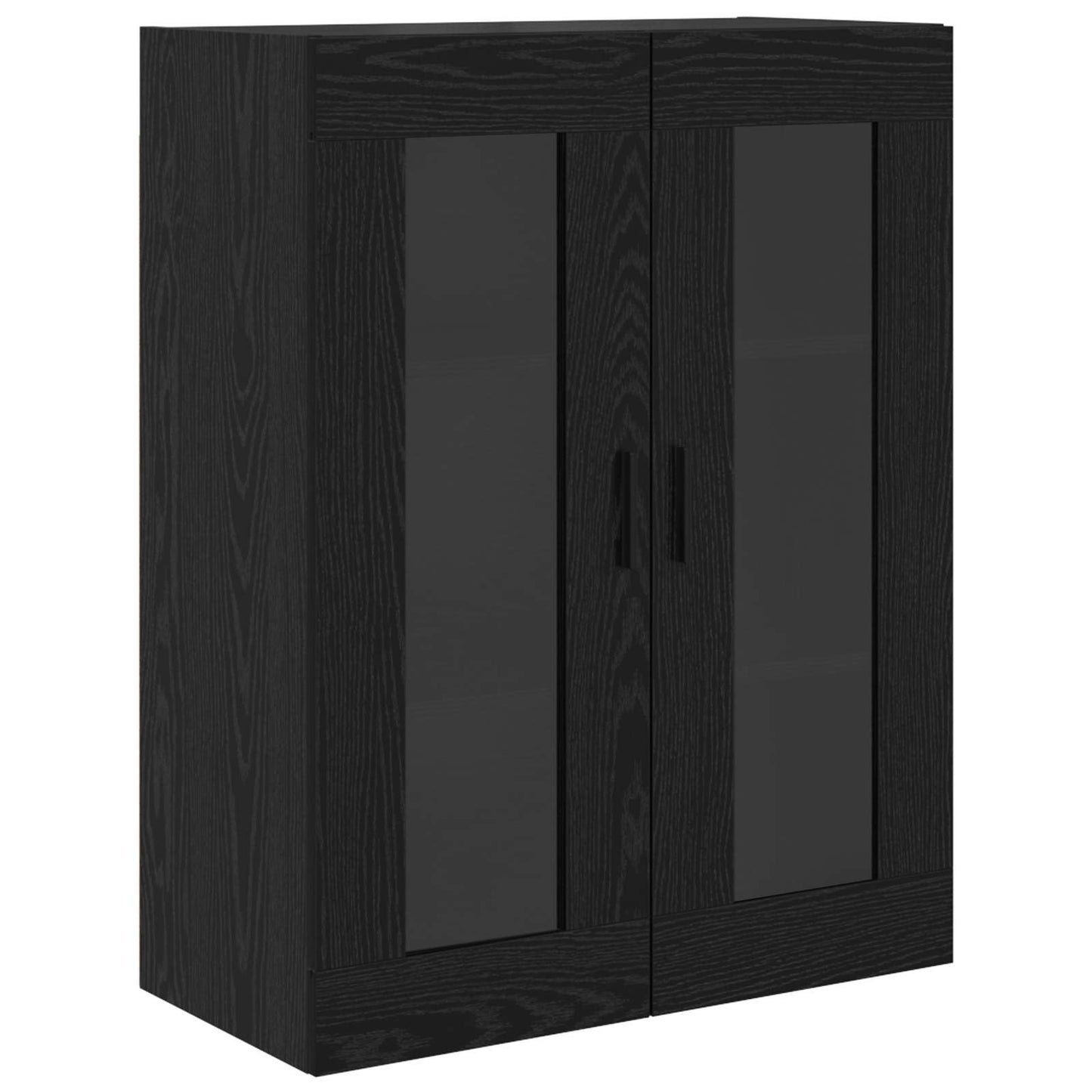 Highboard with Drawer 2 pcs Black Oak Engineered Wood
