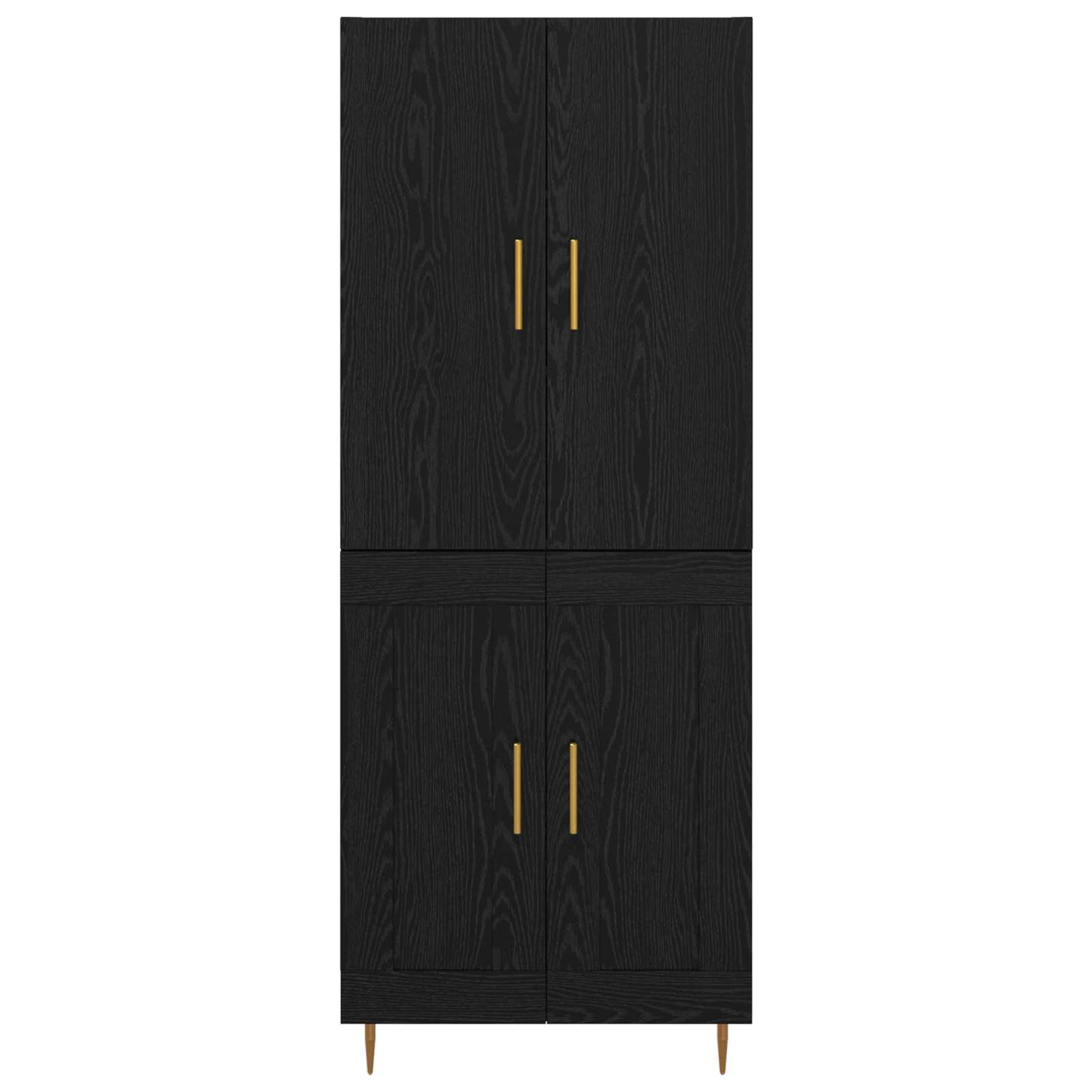 Highboard Black Oak 69.5 x 34 x 180 cm Engineered Wood