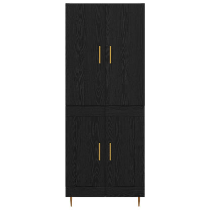 Highboard Black Oak 69.5 x 34 x 180 cm Engineered Wood