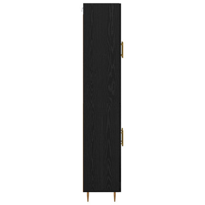 Highboard Black Oak 69.5 x 34 x 180 cm Engineered Wood
