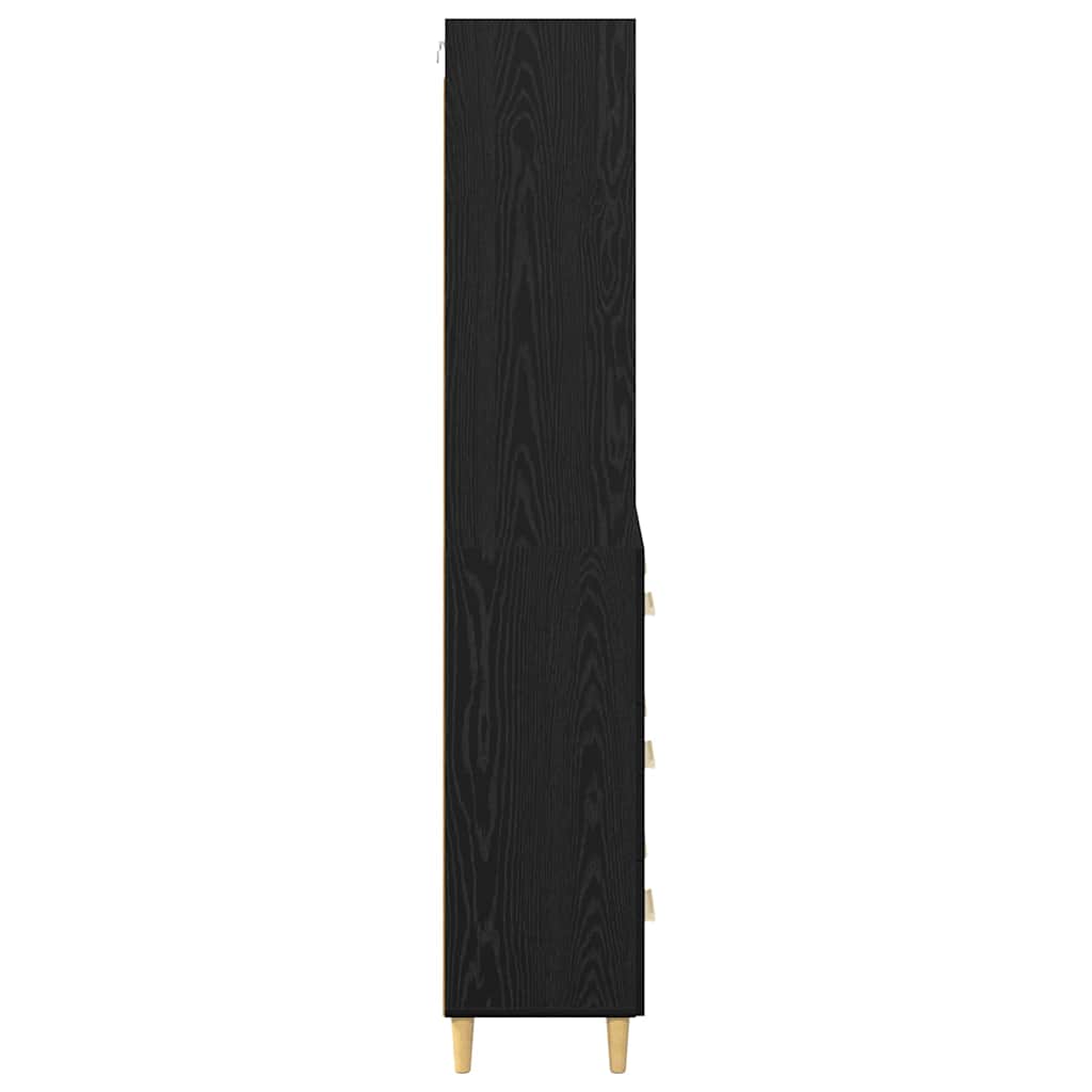 Highboard Black Oak 69.5 x 32.5 x 180 cm Engineered Wood