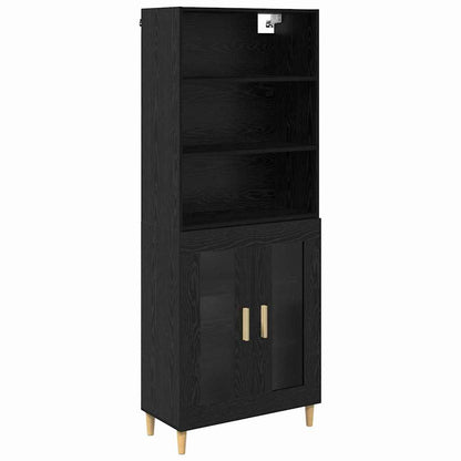 Highboard Black Oak 69.5 x 32.5 x 180 cm Engineered Wood