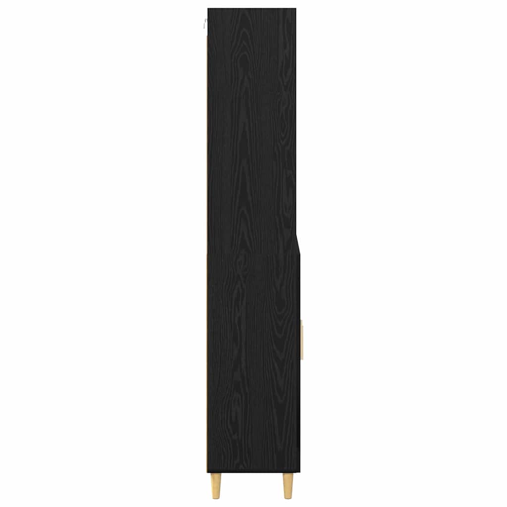 Highboard Black Oak 69.5 x 32.5 x 180 cm Engineered Wood