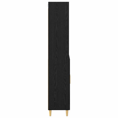 Highboard Black Oak 69.5 x 32.5 x 180 cm Engineered Wood