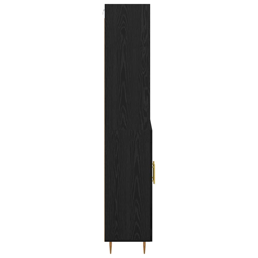 Highboard Black Oak 69.5 x 34 x 180 cm Engineered Wood
