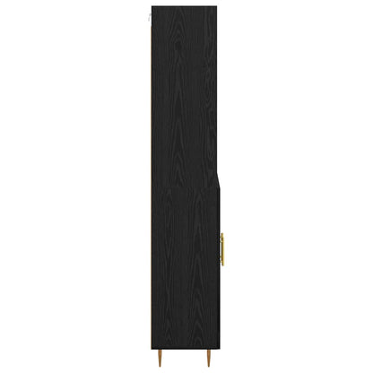 Highboard Black Oak 69.5 x 34 x 180 cm Engineered Wood