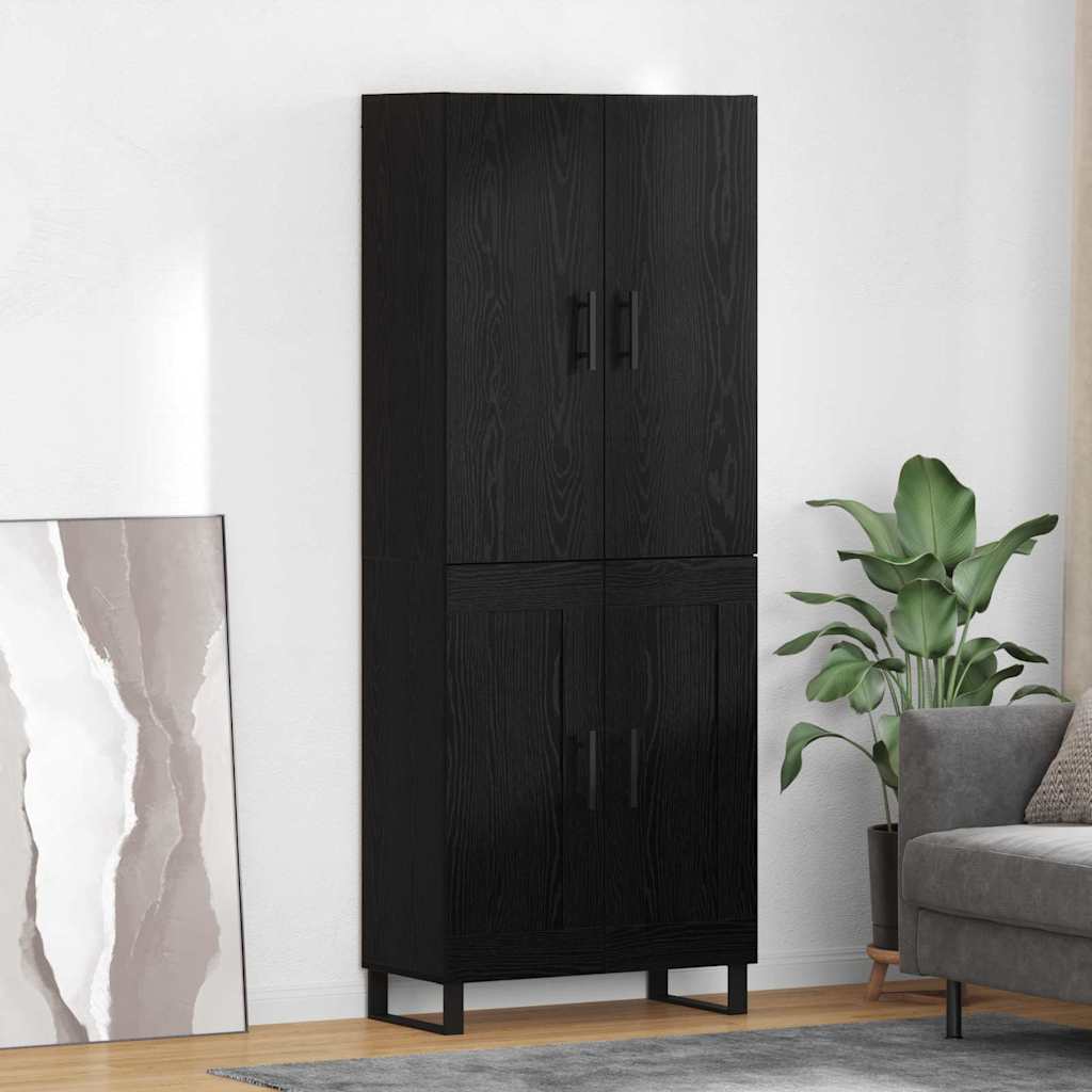 Highboard 2 pcs Black Oak 69.5 x 34 x 180 cm