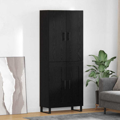Highboard 2 pcs Black Oak 69.5 x 34 x 180 cm