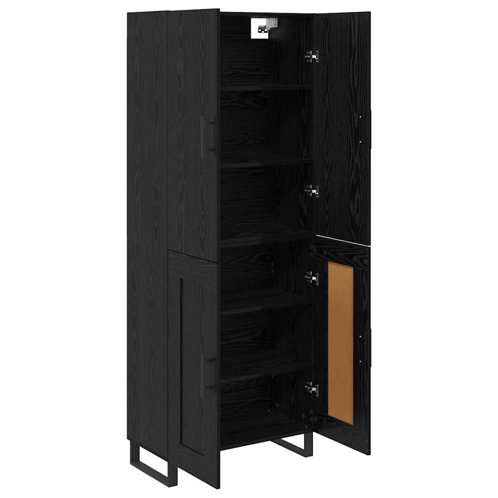 Highboard 2 pcs Black Oak 69.5 x 34 x 180 cm