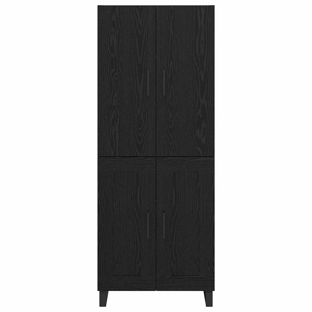 Highboard 2 pcs Black Oak 69.5 x 34 x 180 cm