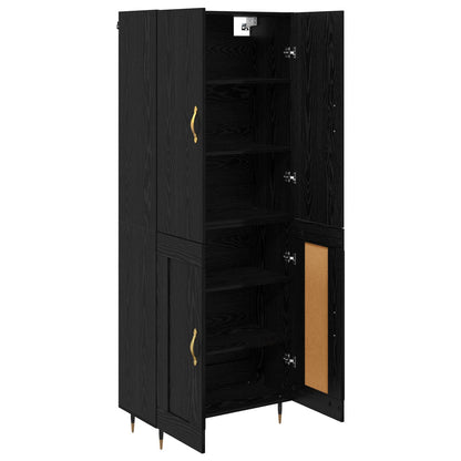 Highboard Black Oak 69.5 x 34 x 180 cm Engineered Wood