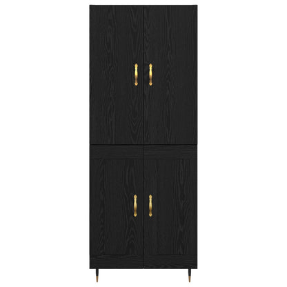 Highboard Black Oak 69.5 x 34 x 180 cm Engineered Wood