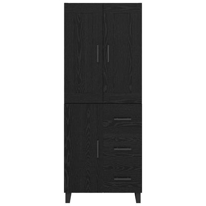 Highboard Black Oak 69.5 x 34 x 180 cm Engineered Wood