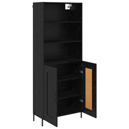 Highboard Black oak 69.5 x 34 x 180 cm Engineered Wood