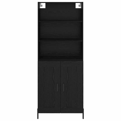 Highboard Black oak 69.5 x 34 x 180 cm Engineered Wood