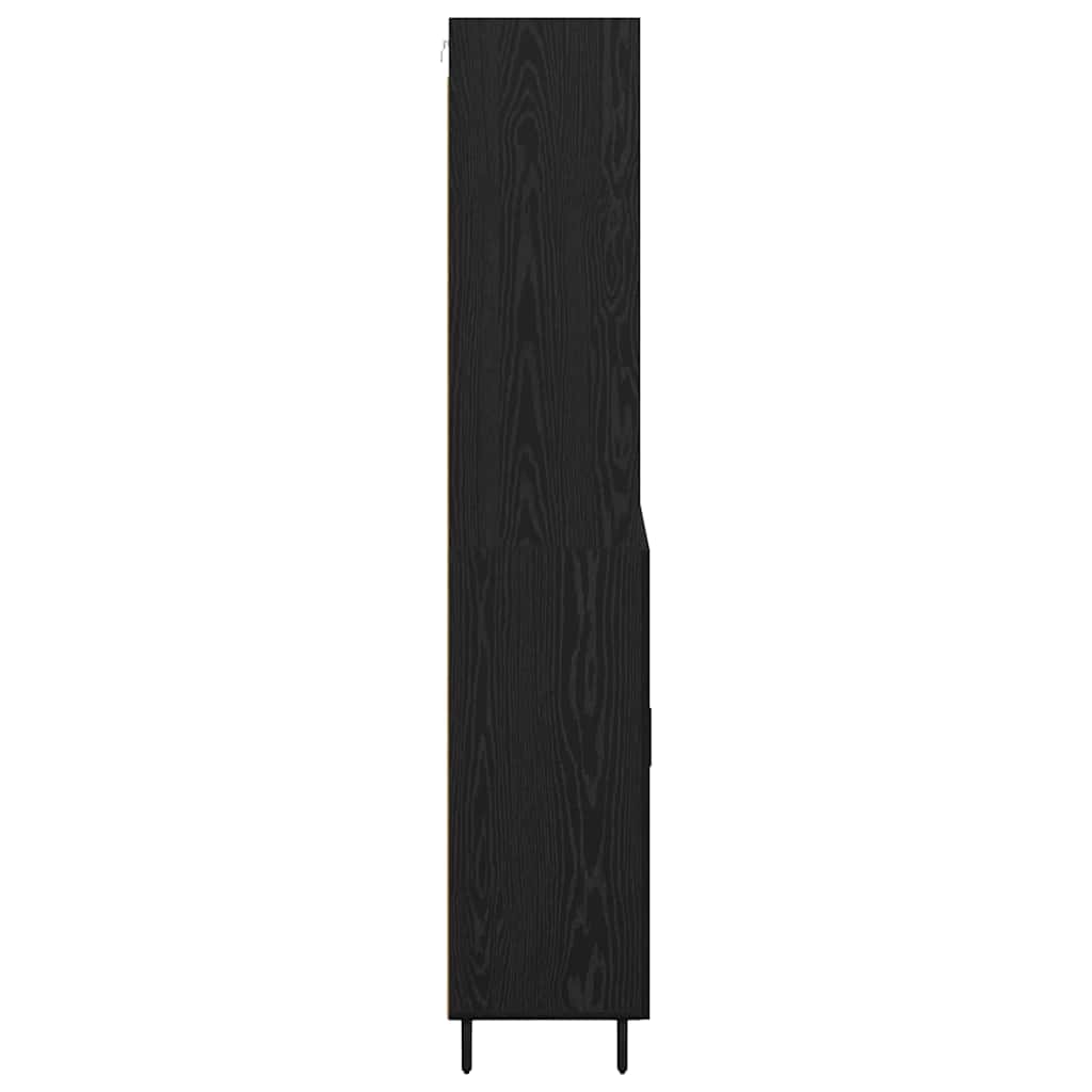 Highboard Black oak 69.5 x 34 x 180 cm Engineered Wood