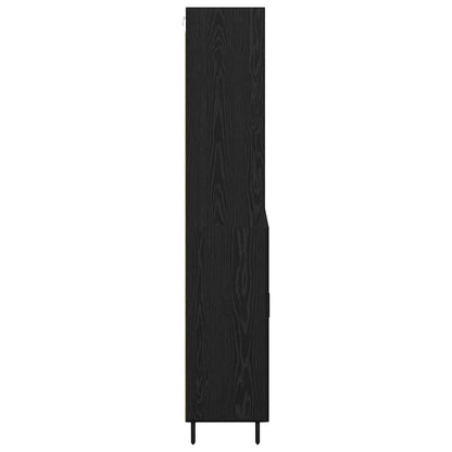 Highboard Black oak 69.5 x 34 x 180 cm Engineered Wood